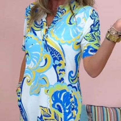 Tanya – Weites Kleid mit 3D-Druck