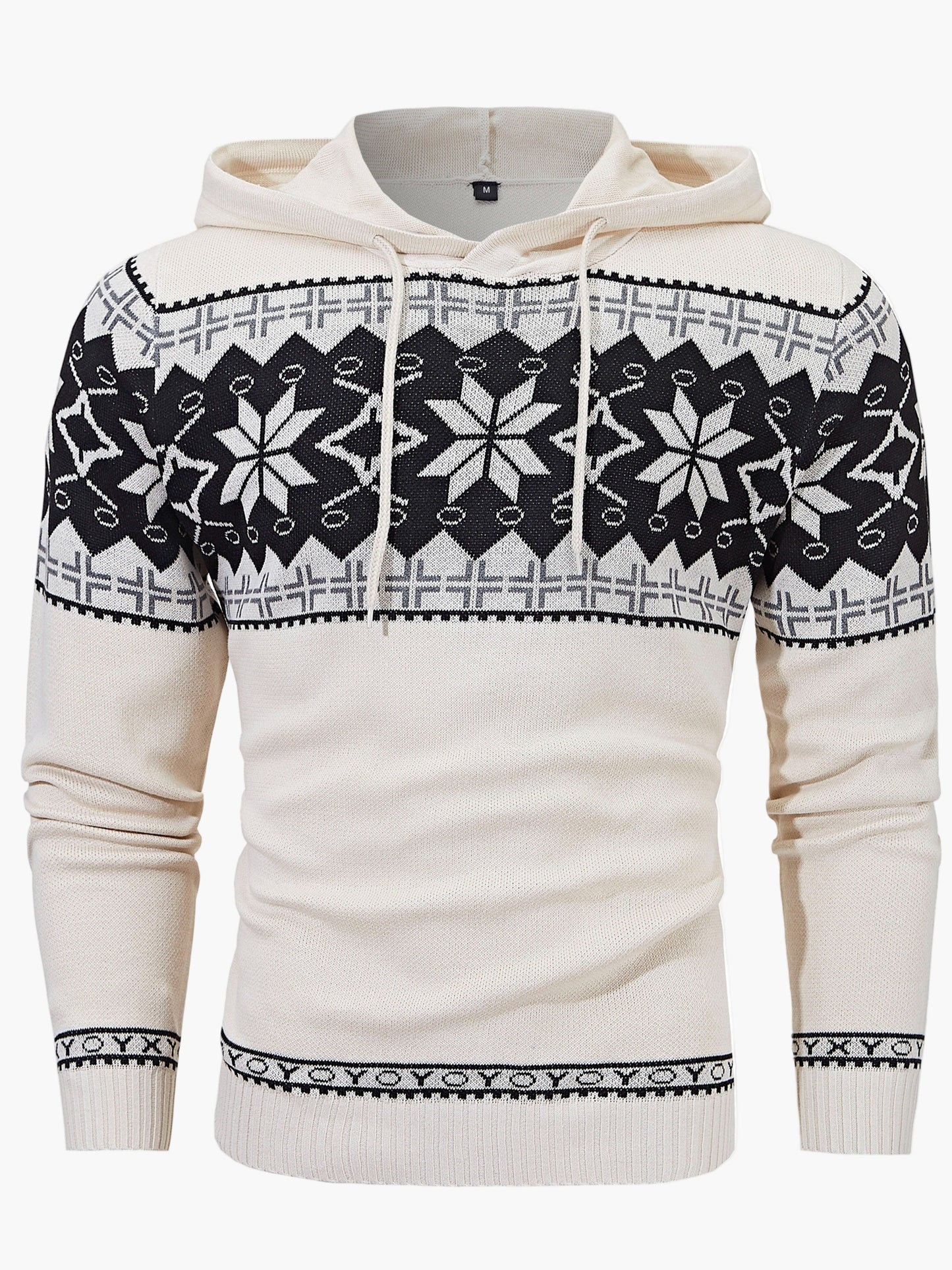 Herren Kapuzenpullover mit Norweger-Muster – Lässiger Winterpullover für Freizeit und Alltag