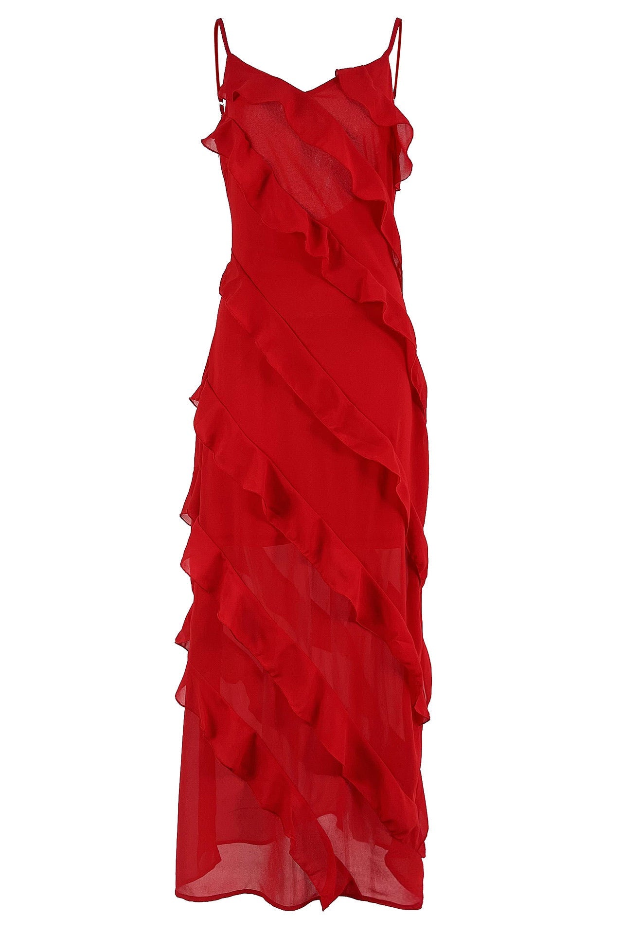 Pamela – Chiffon-Langkleid mit Trägern