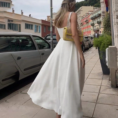 Jenny – Trägerkleid mit eckigem Ausschnitt