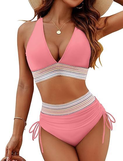 Catherine – Hoch geschnittener Damen-Bikini mit Spalt-Design