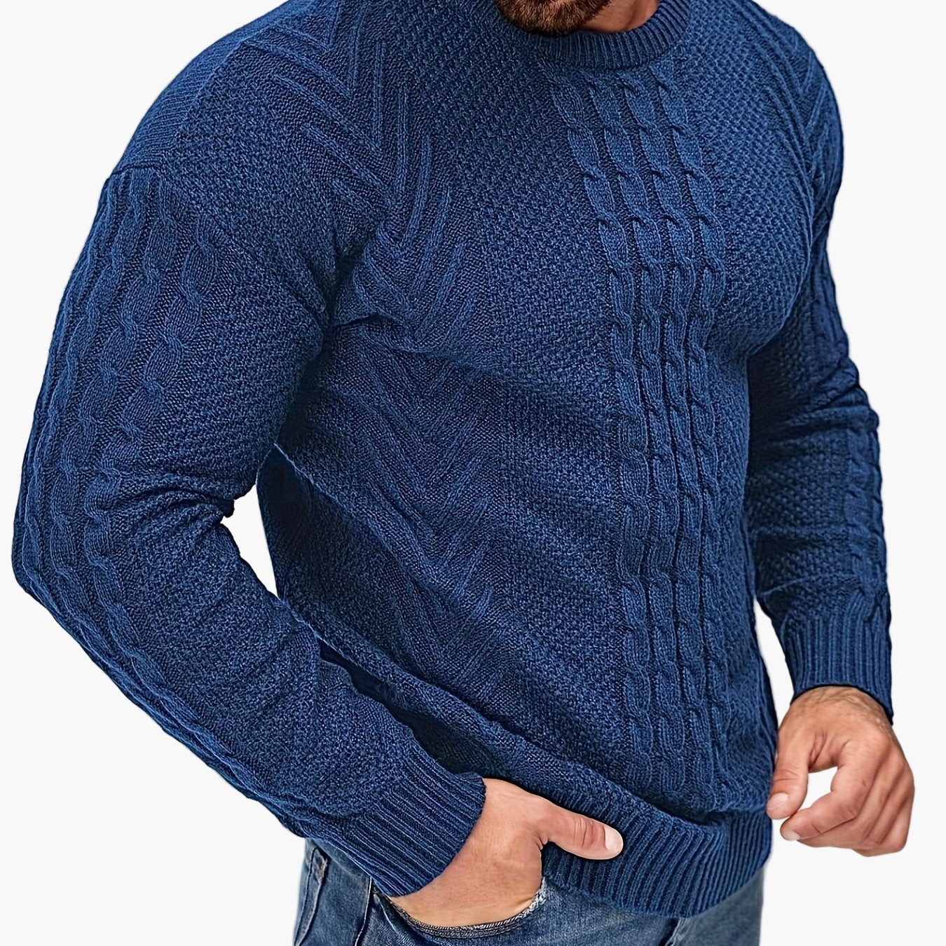 Herren Strickpullover Grobstrick Modern Casual Winterpullover