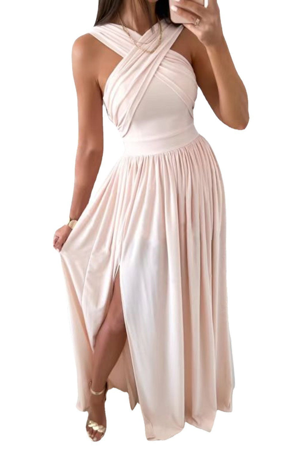 Natalie – Ärmelloses Sommerkleid mit Nackenband