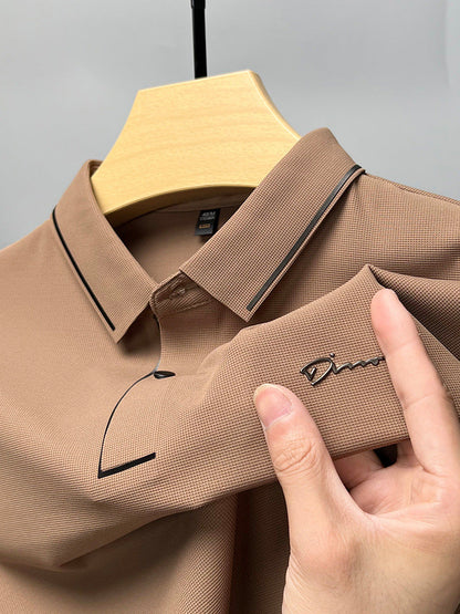 Charlie – Sommer-Polohemd mit kurzen Ärmeln aus Ice Silk