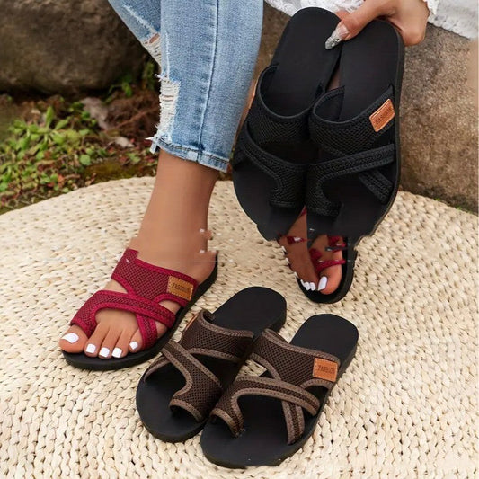 Julia – Atmungsaktive Mesh-Peep-Toe-Slipper