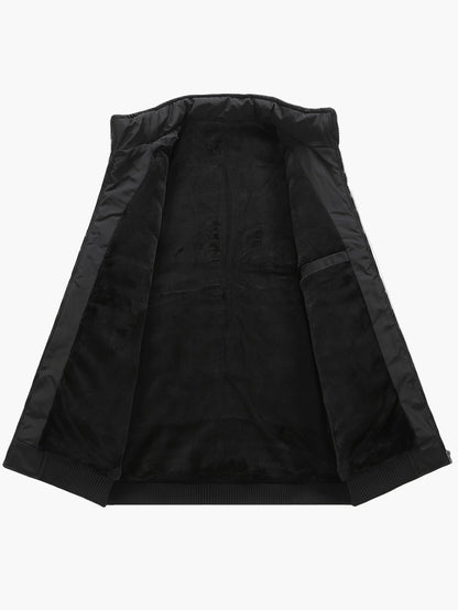 Herren Steppjacke im Casual Stil mit Stehkragen und Reißverschlusstaschen – Perfekt für Alltag und Freizeit