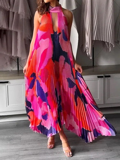 Chelsea – Schwingendes Kleid mit Tiefem V-Ausschnitt und Rückenfreiem Design