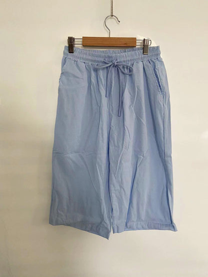 Rachel – Elastische Damenhose aus Baumwolle und Leinen mit Taschen