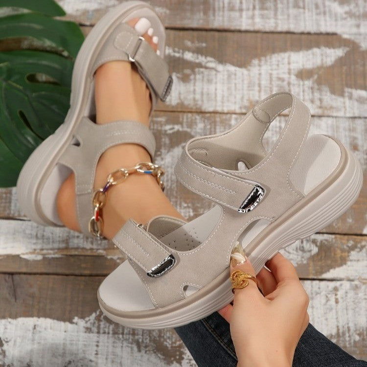 Mary – Bequeme Sandalen mit Klettverschluss für Damen im Sommer
