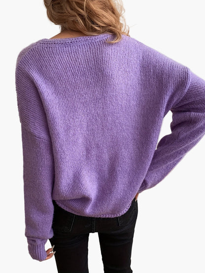 Damen Pullover im eleganten Strick-Design – Bequemer Freizeit Sweater für jeden Anlass