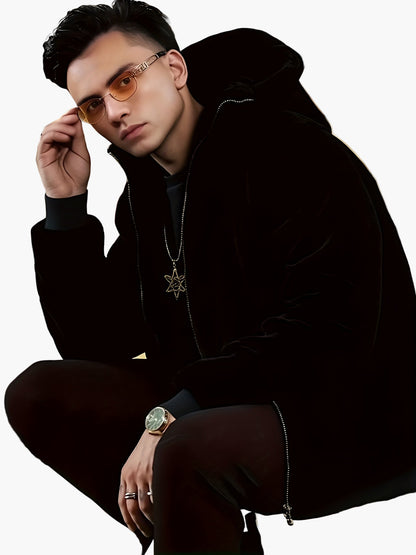 Herren Kapuzenjacke im Trend-Look für Herbst und Winter – Warmes Fashion-Statement für Freizeit und Alltag