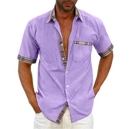 Herren Kurzarm Freizeithemd mit Karodetails – Modernes Sommerhemd, Stilvoll und Vielseitig für Alltag & Urlaub