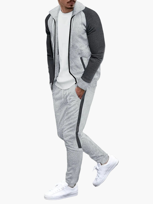 Herren Sportlicher Trainingsanzug mit Kapuze – Freizeit & Fitness Jogginganzug Set