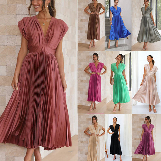 Amelia – Lässiges Faltenkleid mit Reißverschluss