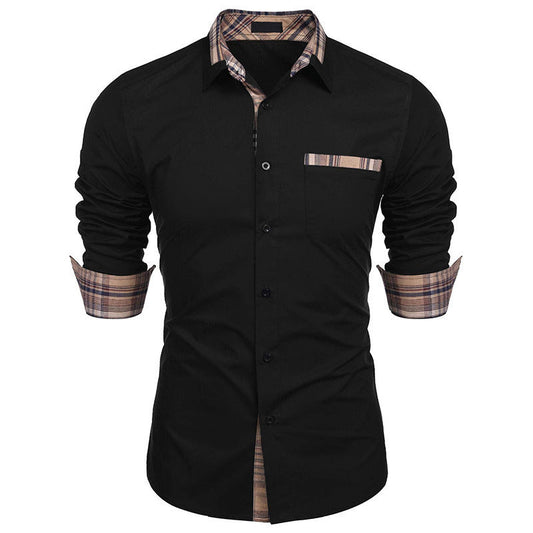 Herren Slim Fit Freizeithemd mit Karodetails – Stilvolles Langarm Business & Casual Hemd