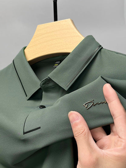 Charlie – Sommer-Polohemd mit kurzen Ärmeln aus Ice Silk