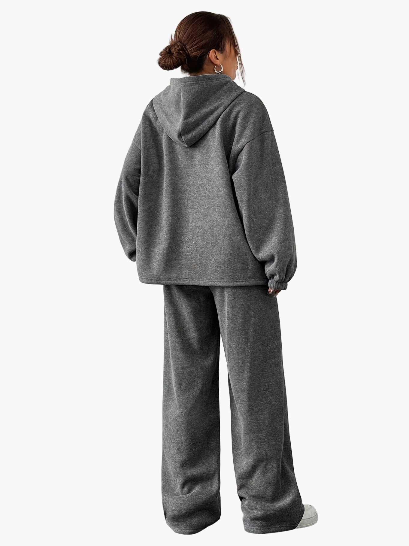 Damen Loungewear Set Kapuzenpullover und Weite Hose – Eleganter Freizeit-Look für Herbst & Winter