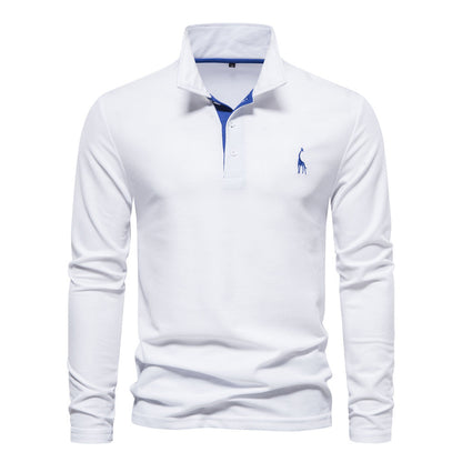 Herren Langarm Poloshirt Klassisch Modern Business & Freizeit