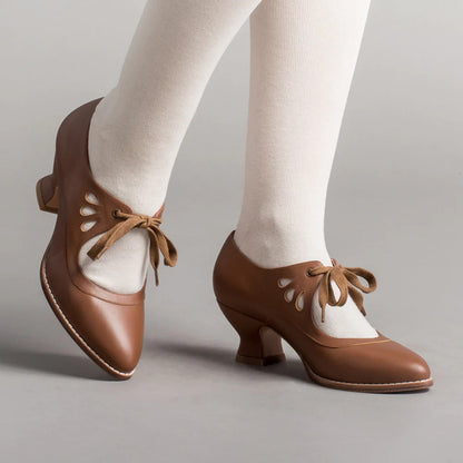 Stephanie – Elegante Schnürstiefeletten mit hohem Absatz