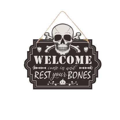 Halloween Türschild Set – Gruselige Dekoration für Halloween Partys und Trick-or-Treat