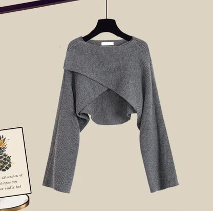 Damen Dreiteiliges Langarm Set – Elegantes Freizeit-Outfit für Alltag & Büro