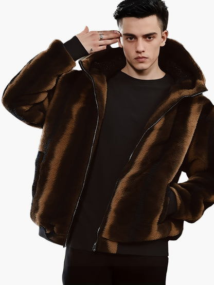 Herren Kapuzenjacke im Trend-Look für Herbst und Winter – Warmes Fashion-Statement für Freizeit und Alltag