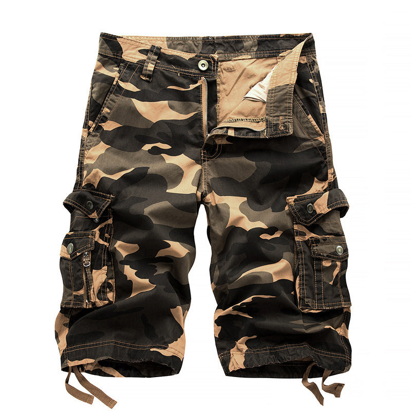 Robin – Camo Bedruckte Knielange Cargo-Shorts