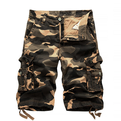 Robin – Camo Bedruckte Knielange Cargo-Shorts