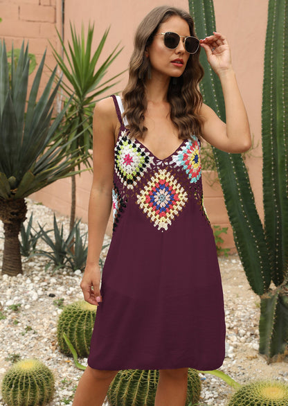 Sue – Gehäkeltes Trägerkleid im Boho-Stil