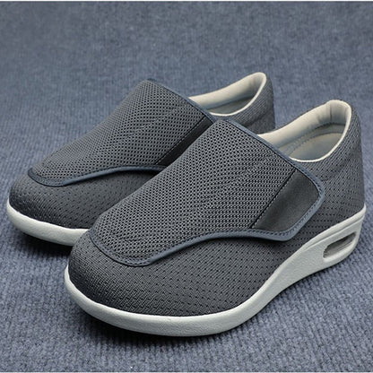 Herren Komfort-Slipper für Diabetiker – Weite orthopädische Schuhe mit Klettverschluss