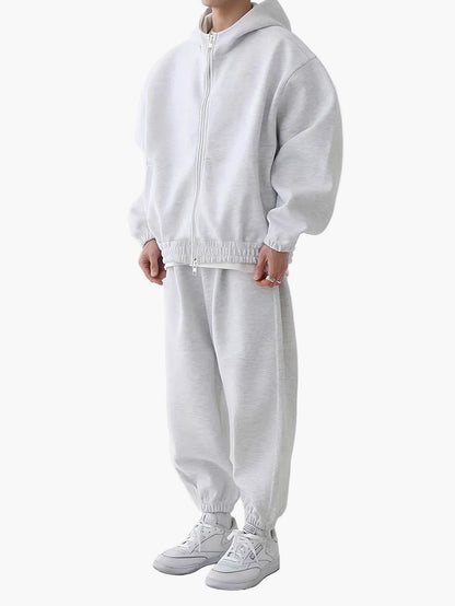 Herren Oversize Trainingsanzug mit Kapuze – Sportlicher Freizeit Zweiteiler