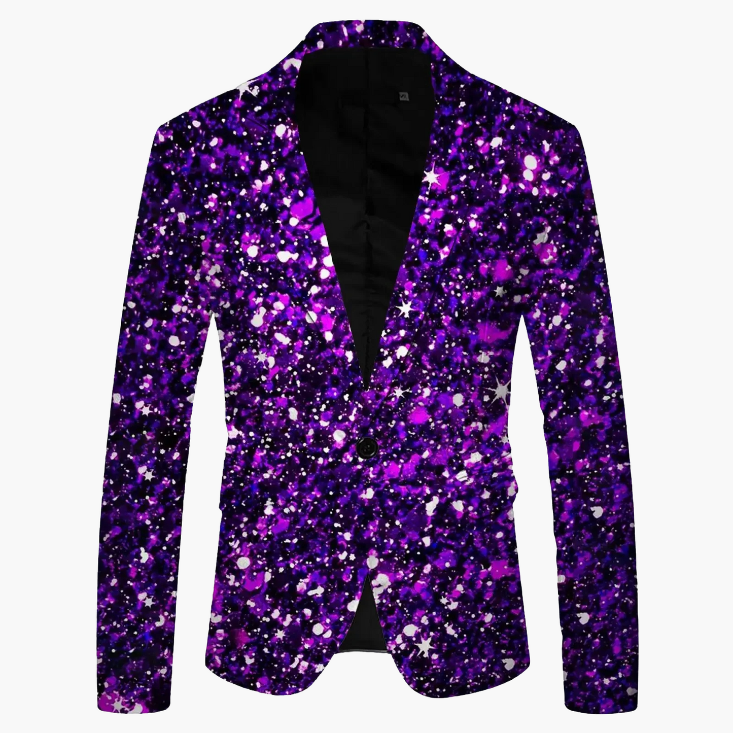 Herren Slim Fit Blazer Modern Ein-Knopf Sakko für Business und Freizeit