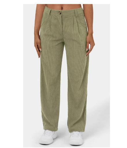 Marie – Hochtaillierte lässige Cordhose mit geradem Schnitt
