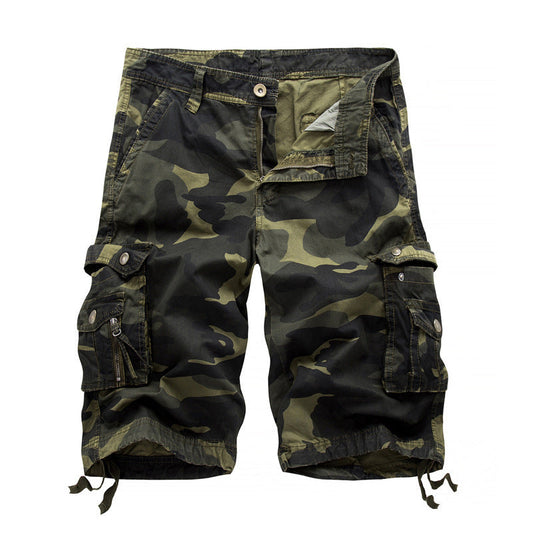 Robin – Camo Bedruckte Knielange Cargo-Shorts