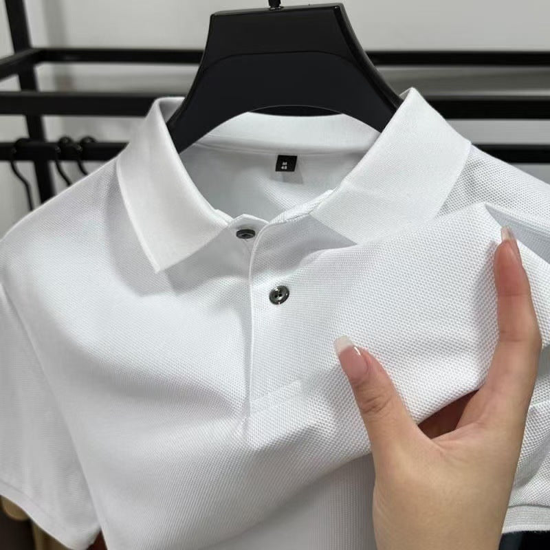 Norman – Besticktes Herren-T-Shirt mit Modernem Revers