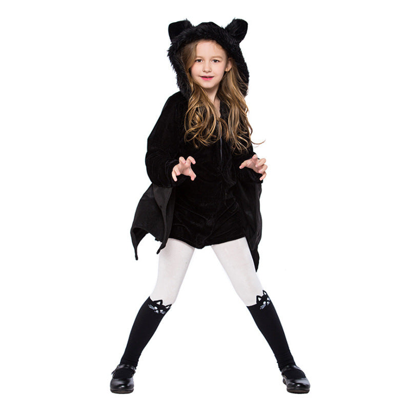 Kinder Halloween Fledermaus Kostüm – Unisex Verkleidung für Halloween-Partys & Trick-or-Treat