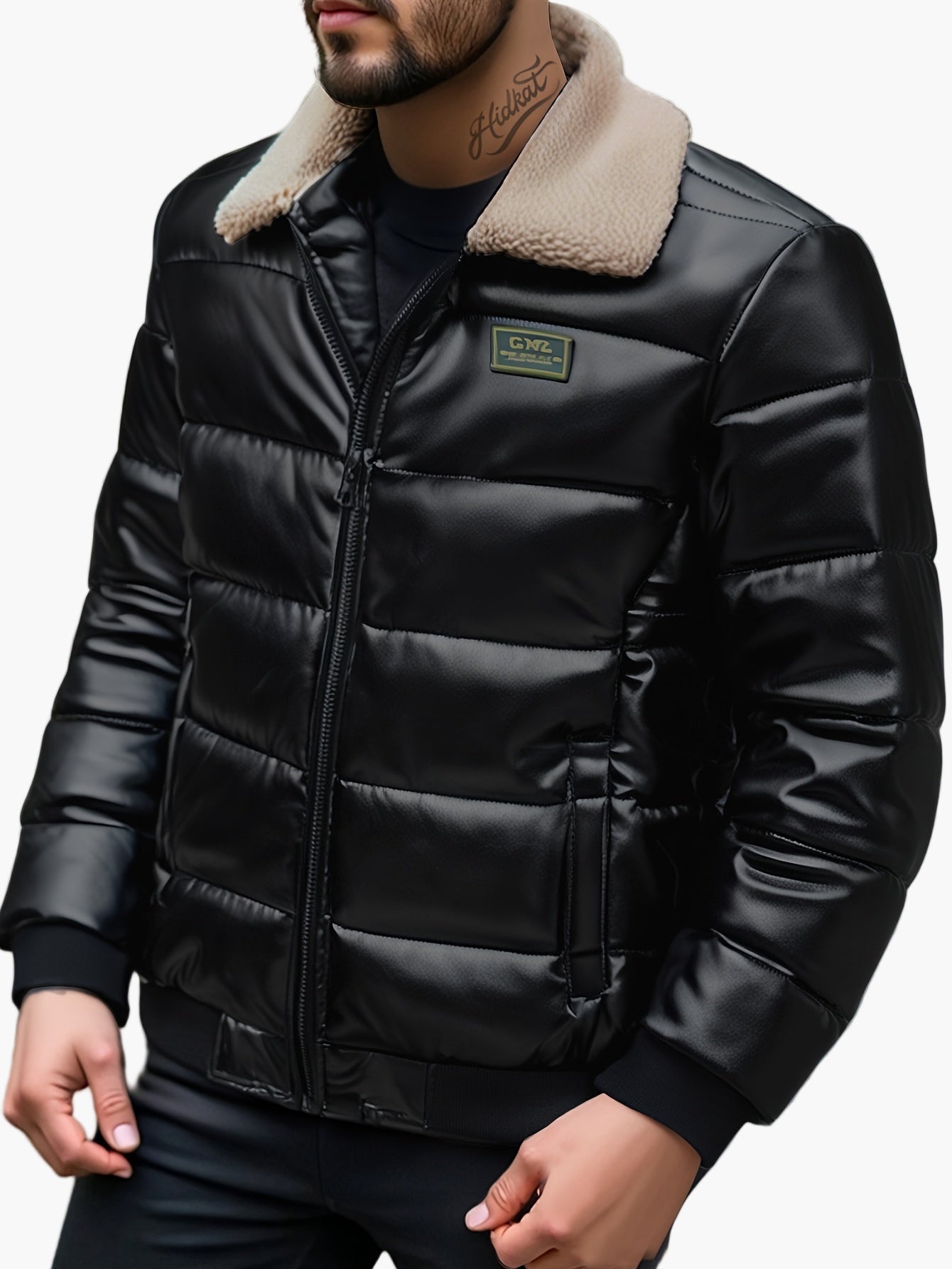 Herren Steppjacke mit Teddykragen – Modische Winterjacke für Alltag & Freizeit