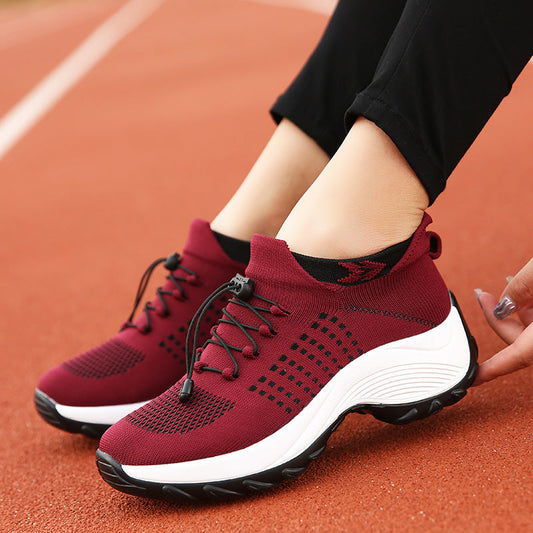 Amanda – Hoch elastische atmungsaktive Sportschuhe für Damen mit fliegendem Gewebe