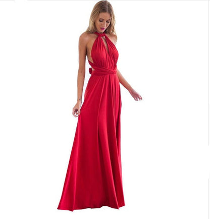 Damen Maxikleid mit Rückenfreiem Design – Elegantes Abendkleid, vielseitig tragbar, Partykleid