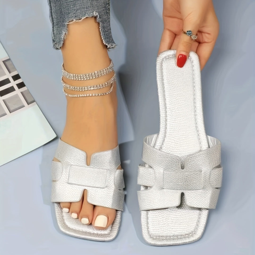 Adele – Flache Sandalen mit eckiger Spitze für Damen
