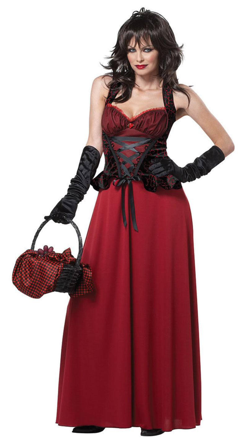 Damen Halloween Kostüm Märchen-Rotkäppchen – Verführerisches Party-Outfit für Erwachsene