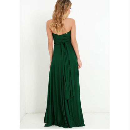 Damen Maxikleid mit Rückenfreiem Design – Elegantes Abendkleid, vielseitig tragbar, Partykleid