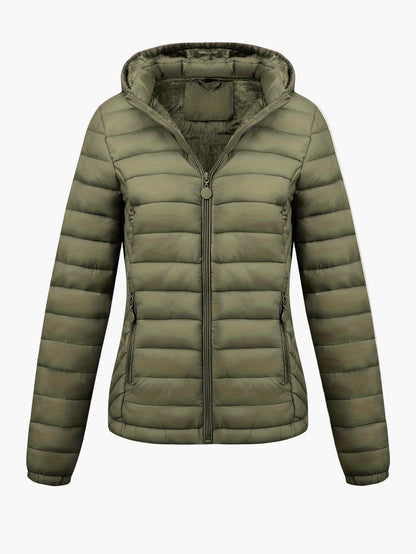 Damen Steppjacke mit Kapuze – Leichte Freizeitjacke für Herbst und Winter