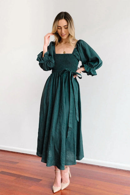 Kate – Rüschiges Damenkleid mit Kordelzug