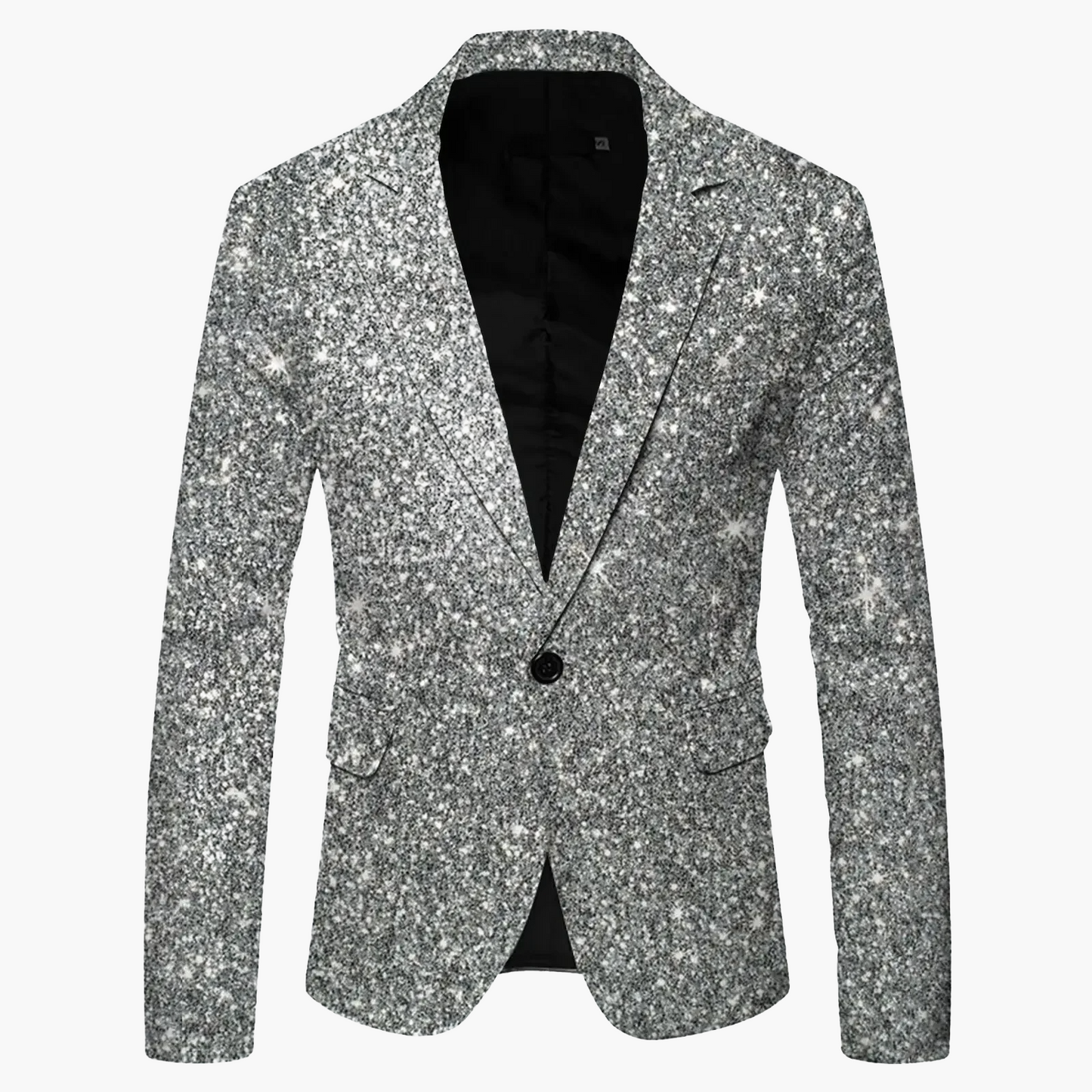 Herren Slim Fit Blazer Modern Ein-Knopf Sakko für Business und Freizeit