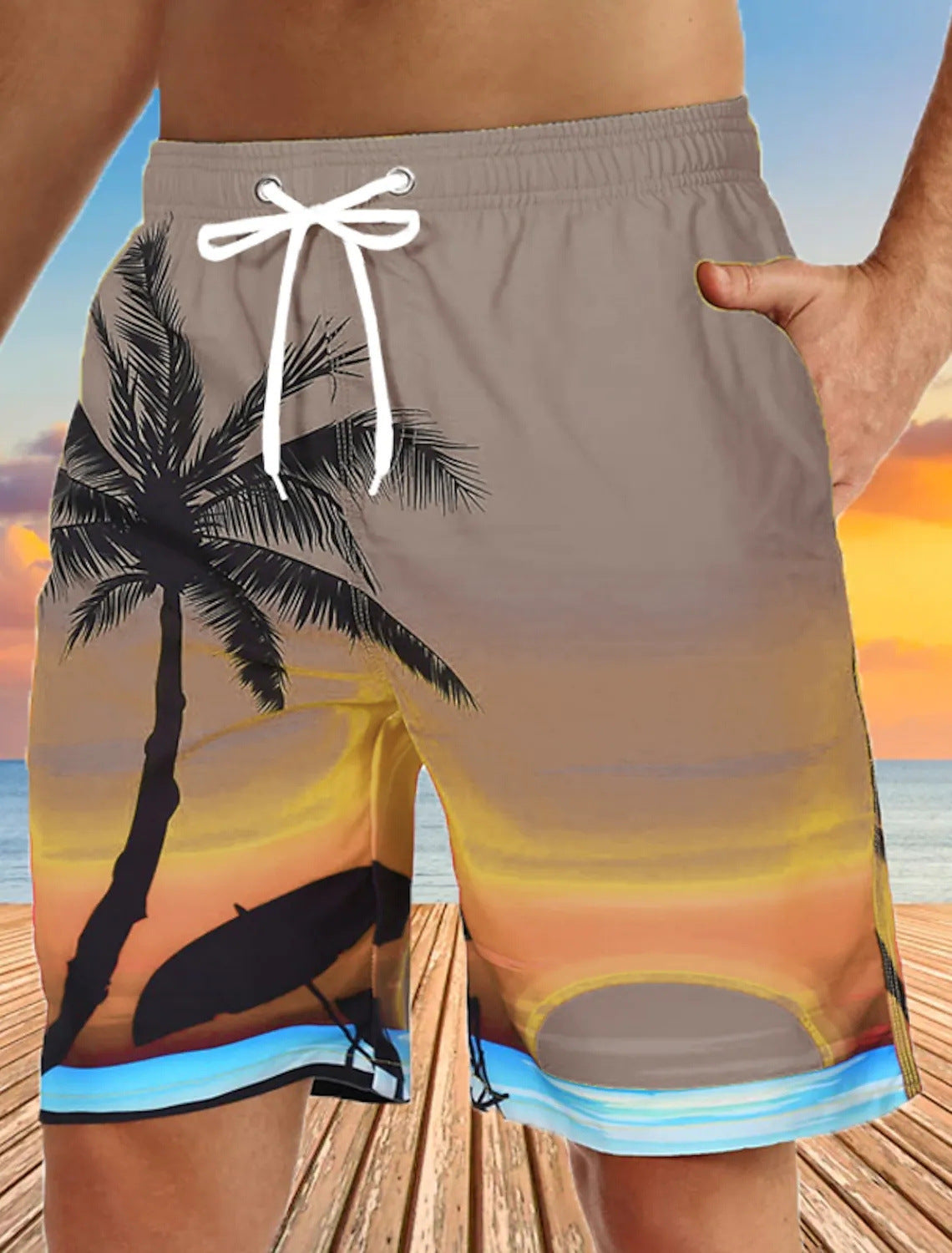 Neville – Herren Strandhose Sommer Cool Schnell trocknend Locker Große Shorts