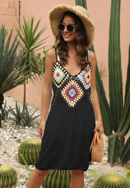 Sue – Gehäkeltes Trägerkleid im Boho-Stil