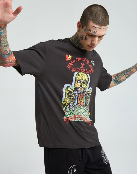 Jeff – Kurzärmeliges T-Shirt mit Fransen