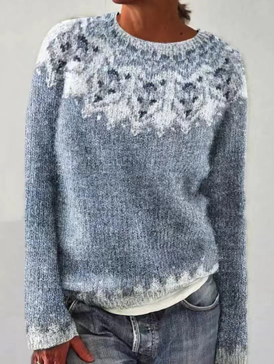 Melissa – Multicolor Rundhals Pullover mit lockerer Passform