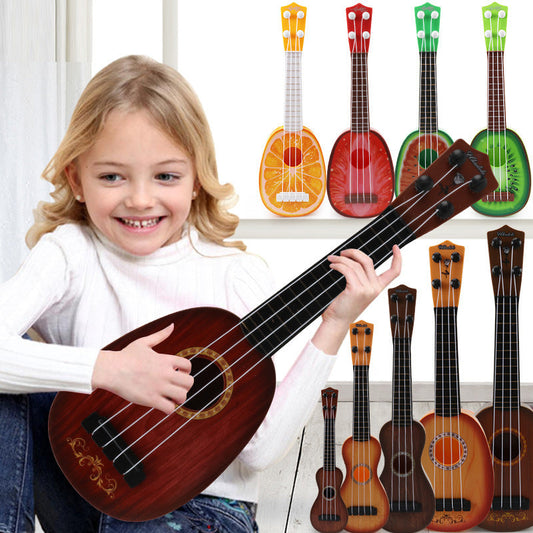 Kinder Spielzeug-Ukulele – Simulation Musikinstrument für Jungen und Mädchen, Lernspielzeug